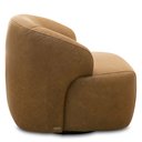 Ver imagem 5 de Poltrona Decorativa Giratória Orgânica Donk L08 Couro Camel - Mpozenato