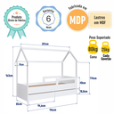 Ver imagem 5 de Cama Infantil Montessoriana Gavetões Branco