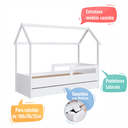 Ver imagem 3 de Cama Infantil Montessoriana Gavetões Branco