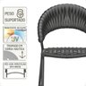 Cadeira de Jantar Milão Aluminio e Croche Náutico 6 Unidades - Preta - 4