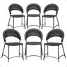 Cadeira de Jantar Milão Aluminio e Croche Náutico 6 Unidades - Preta - 1