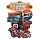 Ver imagem 1 de Placa Decorativa de Parede em Madeira - Welcome Las Vegas