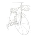 Ver imagem 3 de Bicicleta Decorativa Triciclo Meia Lua Branca em Metal 3 Cestos Branca