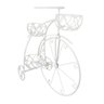 Bicicleta Decorativa Triciclo Meia Lua Branca em Metal 3 Cestos Branca - 3