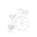 Ver imagem 2 de Bicicleta Decorativa Triciclo Meia Lua Branca em Metal 3 Cestos Branca