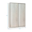 Ver imagem 3 de Guarda-roupa Solteiro Luciane 2 Portas de Correr 3 Gavetas Prime Plus 160 Cm