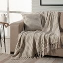 Ver imagem 3 de Manta Decorativa para Sofá Boho Andaraí Off White/capuccino