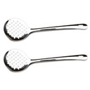 Ver imagem 1 de Kit 2 Escumadeiras Fritura Aço Inox 33cm Espumadeira Grande Pastelaria Lanchonete