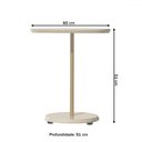 Ver imagem 3 de Mesa Canto Bia 60 Cm 100% Mdf Off White - Artely