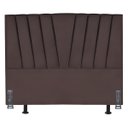 Ver imagem 2 de Cabeceira Cama Box Queen 160 Cm Lizza em Suede com Frame:marrom