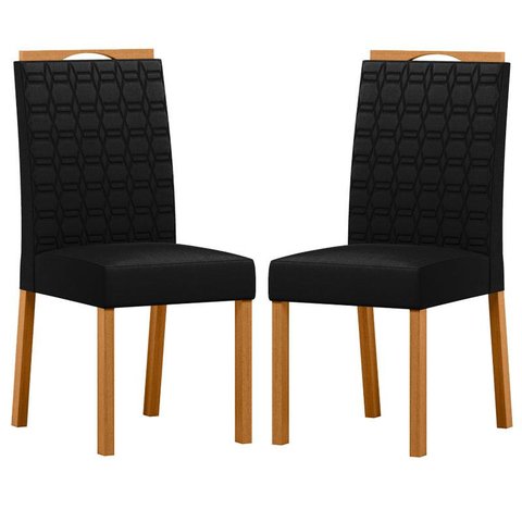 Cadeira para Mesa de Jantar Mariana Kit 2 Peças Ype Veludo Preto – New Ceval