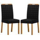 Ver imagem 1 de Cadeira para Mesa de Jantar Mariana Kit 2 Peças Ype Veludo Preto – New Ceval