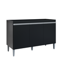 Ver imagem 1 de Balcão Gabinete de Cozinha 3 Portas 120cm Manu sem Tampo:preto