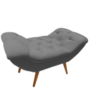 Ver imagem 3 de Recamier Sofá Calçadeira 1 M Realeza:suede Cinza Escuro