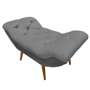 Ver imagem 1 de Recamier Sofá Calçadeira 1 M Realeza:suede Cinza Escuro