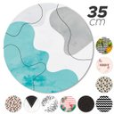 Ver imagem 2 de Kit 6 Capas Sousplat Jogo Americano Sala Jantar Redondo Cozinha Mesa 1 Peça 35cm X 35cm Ondas