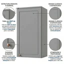 Ver imagem 5 de Armário Aéreo para Cozinha 1 Porta 40cm Americana Cinza Crystal