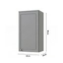 Ver imagem 3 de Armário Aéreo para Cozinha 1 Porta 40cm Americana Cinza Crystal
