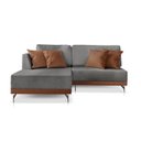 Ver imagem 2 de Sofá 3 Lugares Luxo Modulado Linho Cinza Médio 2,0m Chaise Lado Esquerdo