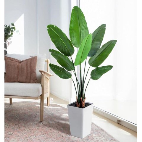 Bananeira Permanente para Decoração Planta Realista 1.20m, Planta Decorativa para Casa e Eventos.