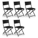 Ver imagem 1 de Cadeira Dobravel Bar, Lanchonete Preto - Kit 5 Pc