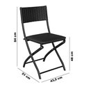 Ver imagem 2 de Cadeira Dobravel Bar, Lanchonete Preto - Kit 5 Pc