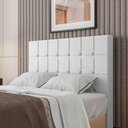Ver imagem 2 de Cabeceira Estofada King 195 Cm Turmalina Corino Branco