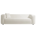 Ver imagem 1 de Sofá Cecília Orgânico 2 Lugares 160cm Sala de Estar Bouclé Branco - Incasa Decor