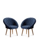 Ver imagem 1 de Kit C/02 Poltrona Decorativa Emilia Azul