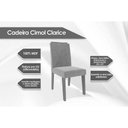 Ver imagem 2 de Conjunto: Mesa Sala Jantar Dani C/ Tampo Madeirado C/ Vidro 110cm e 4 Cadeiras Clarice Madeirado/