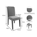 Ver imagem 5 de Conjunto: Mesa Sala Jantar Dani C/ Tampo Madeirado C/ Vidro 110cm e 4 Cadeiras Clarice Madeirado/