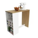 Ver imagem 2 de Bancada Adega com Porta Taças e Prateleira Ad5003 Branca/amêndoa Tecnomobili