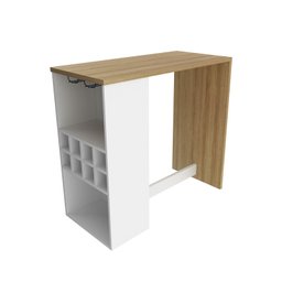 Bancada Adega com Porta Taças e Prateleira Ad5003 Branca/amêndoa Tecnomobili - 4