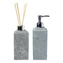 Ver imagem 1 de Kit Banheiro Lavabo Luxo Sabonete Líquido + Difusor de Essência "prata" Leônidas