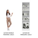 Ver imagem 6 de Paneleiro Madesa Lux 60 cm 3 Portas Branco/Branco Veludo