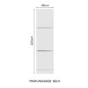 Ver imagem 3 de Paneleiro Madesa Lux 60 cm 3 Portas Branco/Branco Veludo