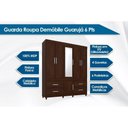 Ver imagem 3 de Guarda Roupa Solteiro 6 Portas (1 C- Espelho) e 4 Gavetas Guarujá Amêndola Touch - Demóbile