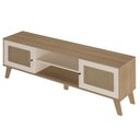 Ver imagem 1 de Rack Bancada para Tv 75 Polegadas 180 Cm 4525 Carvalho Off White Arly