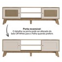 Ver imagem 6 de Rack Bancada para Tv 75 Polegadas 180 Cm 4525 Carvalho Off White Arly