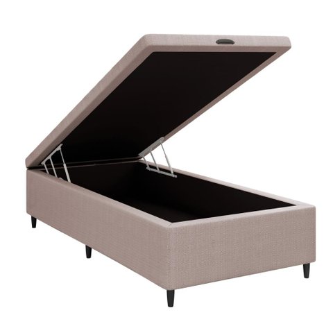 Base Cama Box Baú Solteiro para Colchão 88x188cm Multimóveis Cr35237 Bege