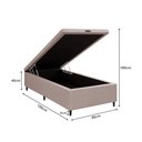 Ver imagem 4 de Base Cama Box Baú Solteiro para Colchão 88x188cm Multimóveis Cr35237 Bege