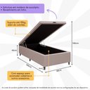 Ver imagem 3 de Base Cama Box Baú Solteiro para Colchão 88x188cm Multimóveis Cr35237 Bege
