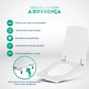 Ver imagem 3 de Assento Sanitario Poliester Plaza Sterling Silver para vaso Ideal Standard