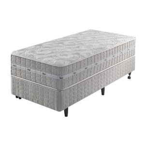 Conjunto Cama Box Solteiro Molas Ensacadas Alabama 88x188x61cm