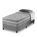 Ver imagem 1 de Cama Box Solteiro Cinza + Colchão Molas Ensacadas Zidi Alabama 88x188x61cm