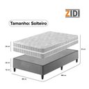 Ver imagem 4 de Cama Box Solteiro Cinza + Colchão Molas Ensacadas Zidi Alabama 88x188x61cm