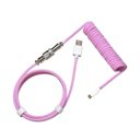 Ver imagem 1 de Cabo para teclado coiled Cooler Master - Até 1.5m - Conector Aviator - Magenta - KB-CMZ1