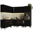 Ver imagem 2 de Cozinha Completa de Canto Madesa Reims 437001 com Armário e Balcão Preto Cor:Preto