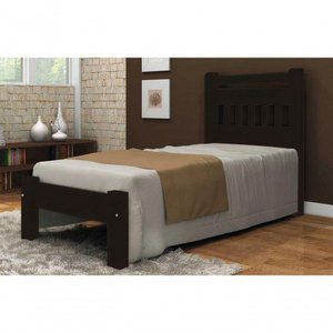 Cama Solteirão Mônaco De Madeira Angelim Tabaco