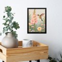 Ver imagem 1 de Quadro Decorativo Beija-flor Cores Suaves 24x18cm:moldura Preta